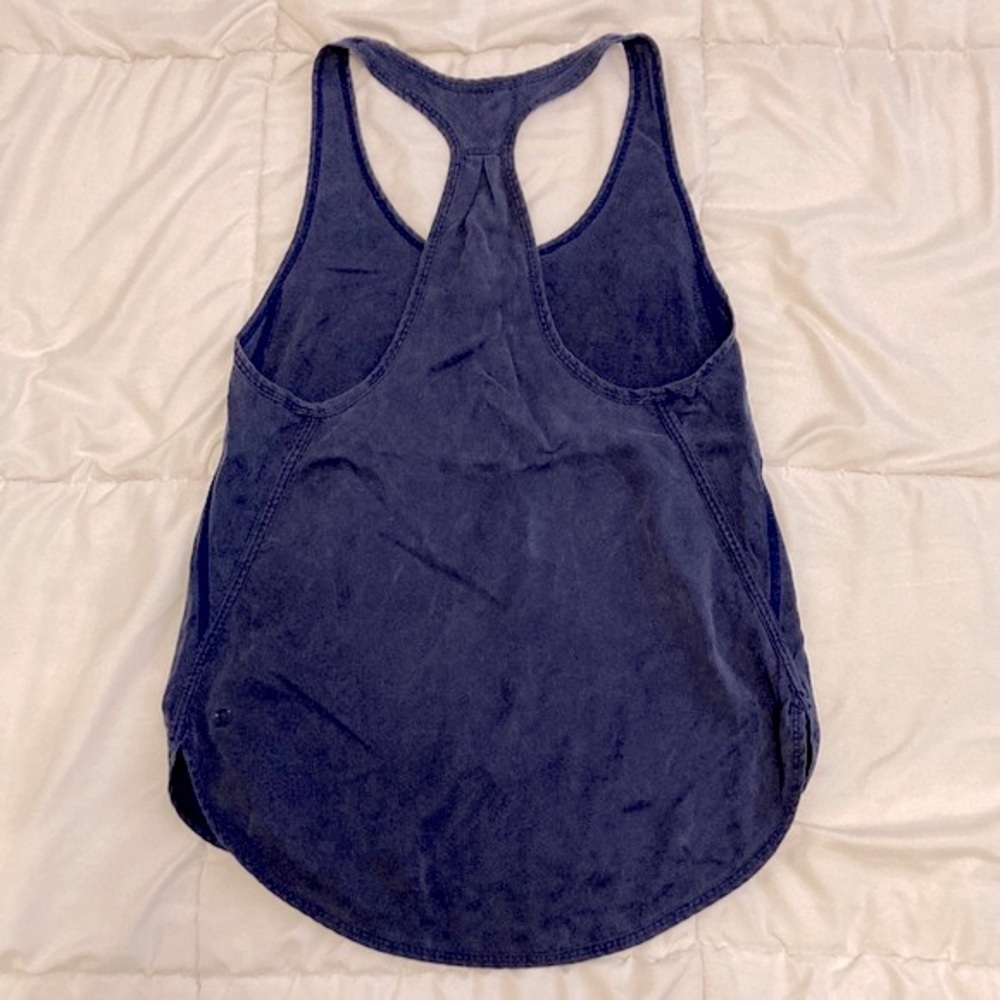 Lululemon Racerback Non-Stretch Tank Washed Navy Blue Size 0